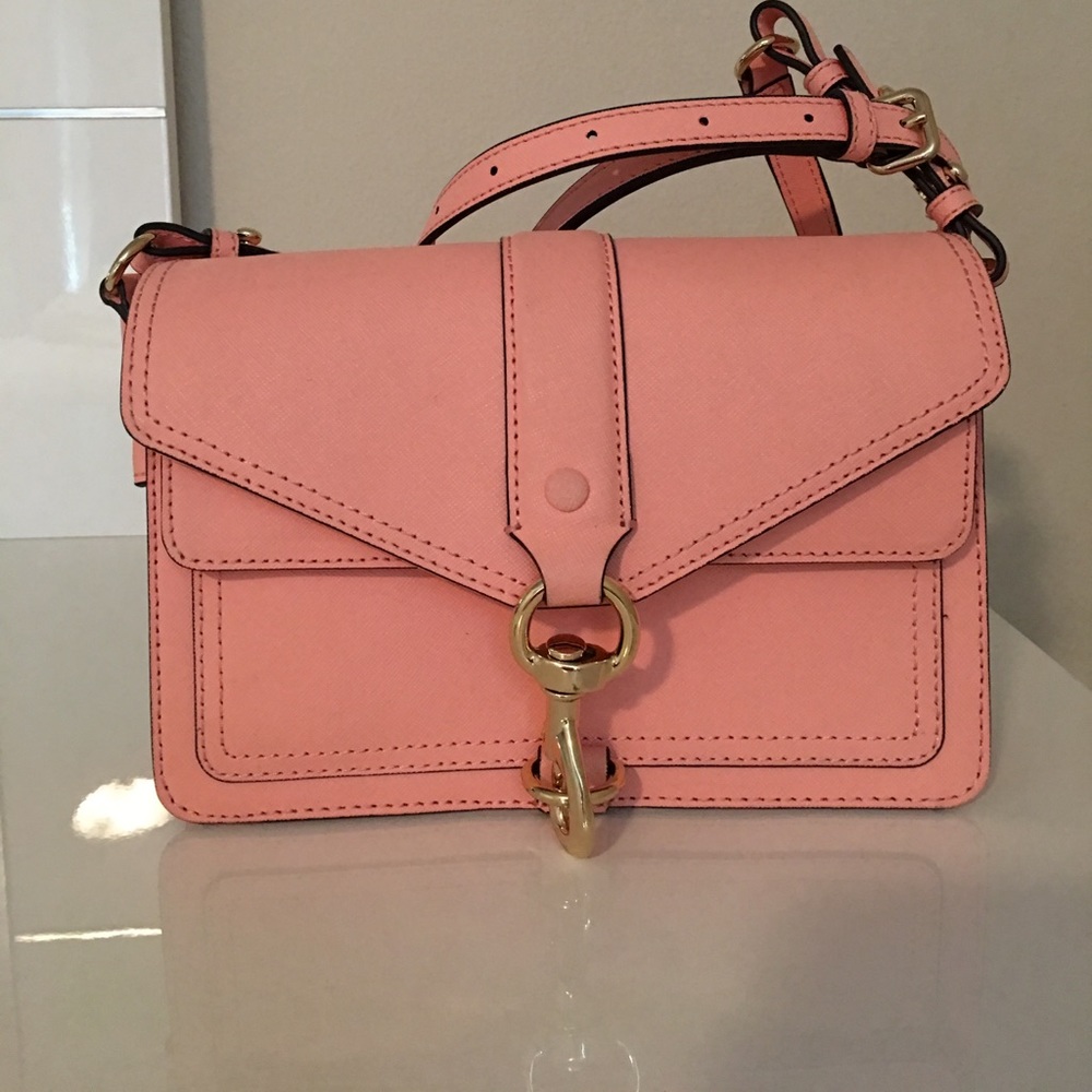 Rebecca Minkoff Pink Crossbody Bag with Gold Accents
